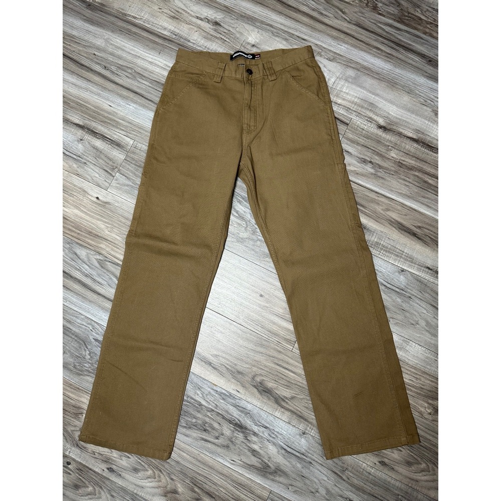 Wolverine Mens Traditional Fit Canvas Work Pants Brown Size 30x32
